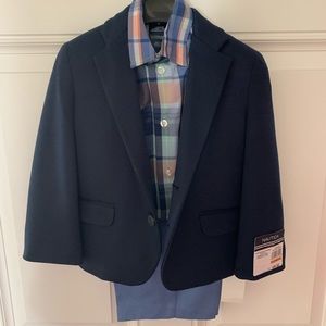 NWT toddler boys Nautica 3 piece shorts suit